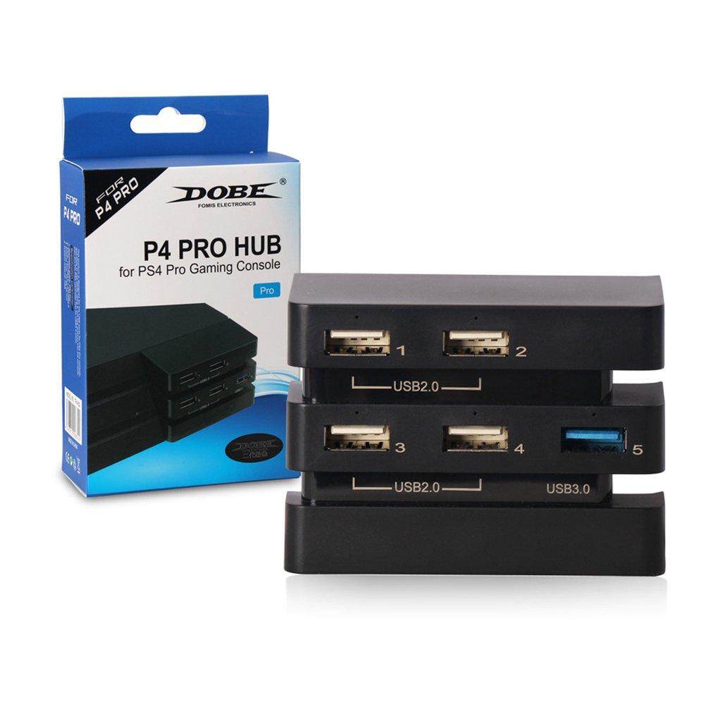 Wllw 5 Port USB 2.0 3.0 Perpanjangan HUB Splitter Konverter Adaptor untuk PS4 Pro Konsol