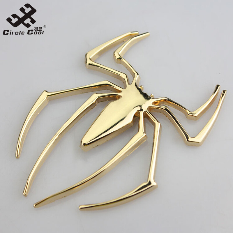 Circle Cool Auto Unique Spider Man Vehicle Tail Fender Car Stickers 3D Metal Car Decals