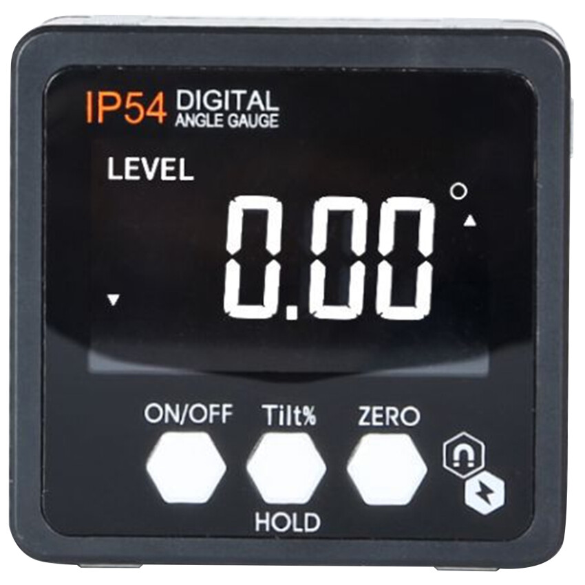 Electronic Digital Display Inclinometer, Level Meter, Gradient Ruler With Magnetic Protractor
