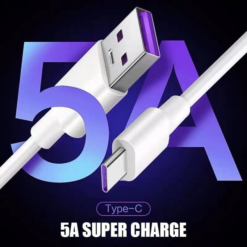 Cáp Loại C 5A Cáp Sạc Nhanh Cho Huawei Cáp USB Cáp USB Type C Cho Samsung Cáp OnePlus Oppo Realme XiaoMi Cabel