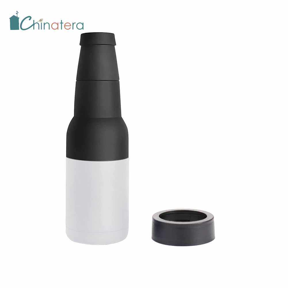 3 in 1 12oz Beer Bottle Holder Stainless Steel Double Wall Vacuum Insulated Cold Keeper Beer Bottle Cooler Coke Coffee Beer Can Cooler with Opener