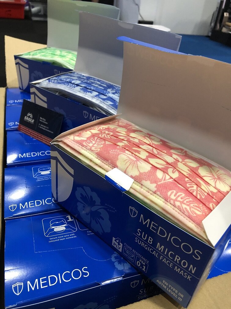 Medicos Chikool 3plys Head Loop Tie On Face Mask 50 S Box Shopee Malaysia