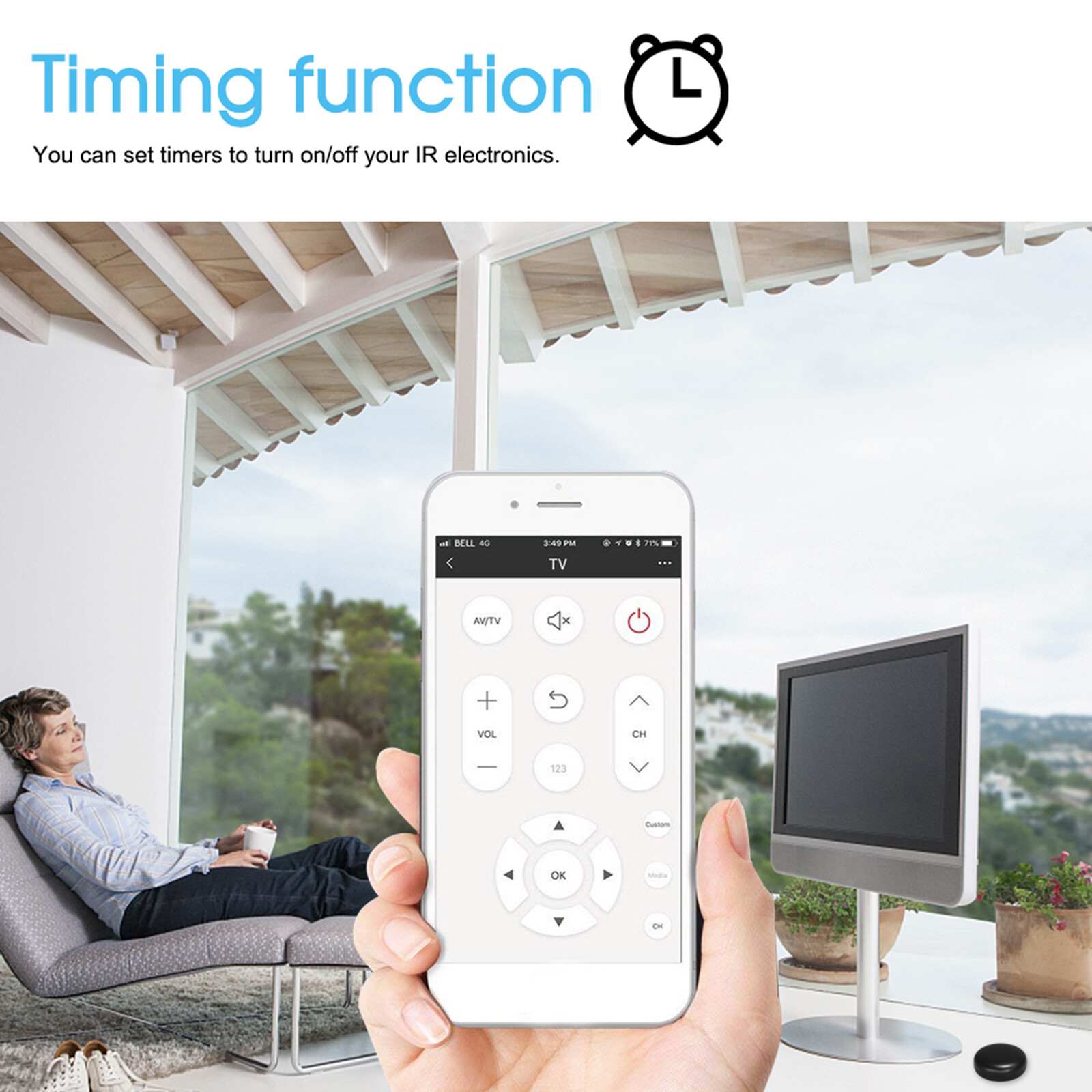 KKmoon Điều Khiển Từ Xa WiFi-IR Điều Khiển Hồng Ngoại Wi-Fi(2.4Ghz) Bộ Điều Khiển Từ Xa Hồng Ngoại Thông Dụng Cho Điều Hòa Không Khí TV DVD Sử Dụng Ứng Dụng Tuya Smart Life Tương Thích Với Alexa Google Home Điều Khiển Bằng Giọng Nói