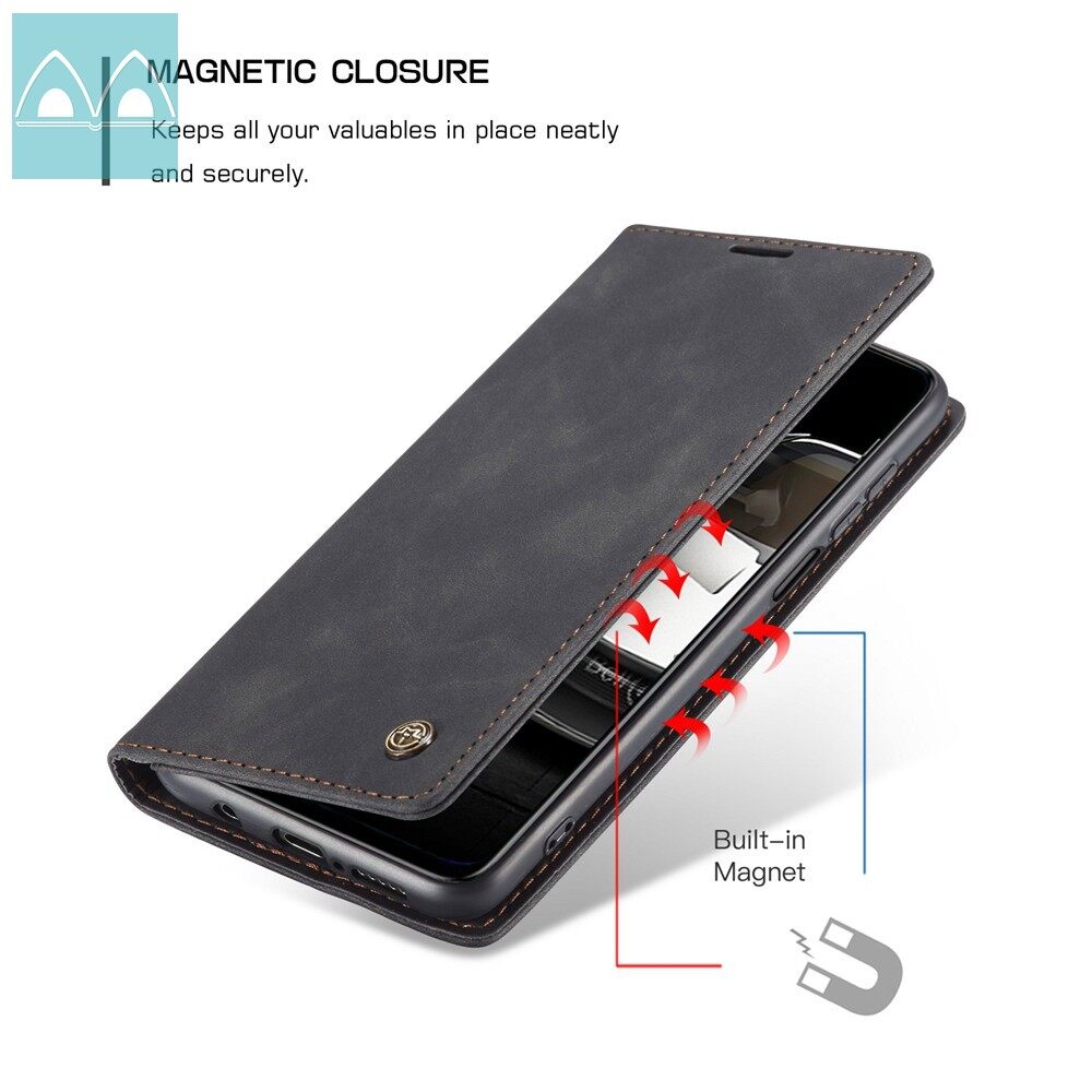Ốp Lưng Cho Xiaomi Redmi Note 9S/Redmi Note 9 Pro/Redmi Note 9 Pro Max Bao Điện Thoại Dạng Ví Cổ Điển Điện Thoại Bao Da Từ Tính Với Khe Cắm Thẻ Có Chân Đế
