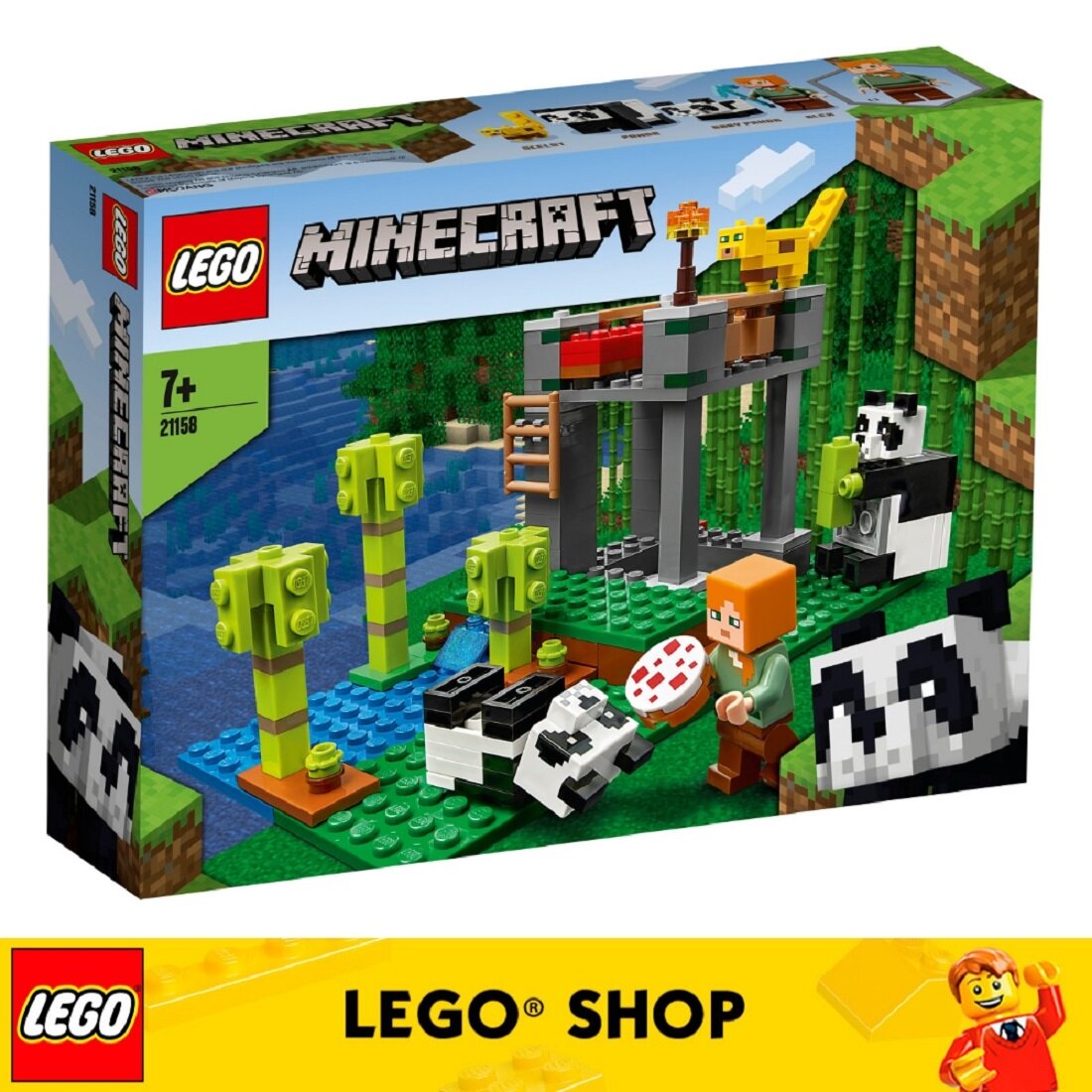 Lego minecraft vườn ươm gấu trúc - 21158 đồ chơi lắp ráp