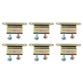 50A 6Pcs Circuit Breaker 12v Auto Reset Dual Car Battery Boat Caravan Fuse