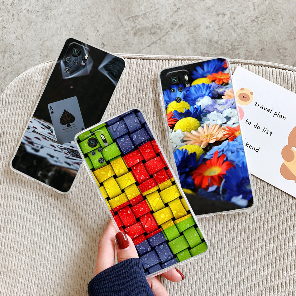 For Xiaomi Redmi Note 10 Note 10S Note 10 Pro Max Case Cute Rainbow Back Cover Soft TPU Phone Case