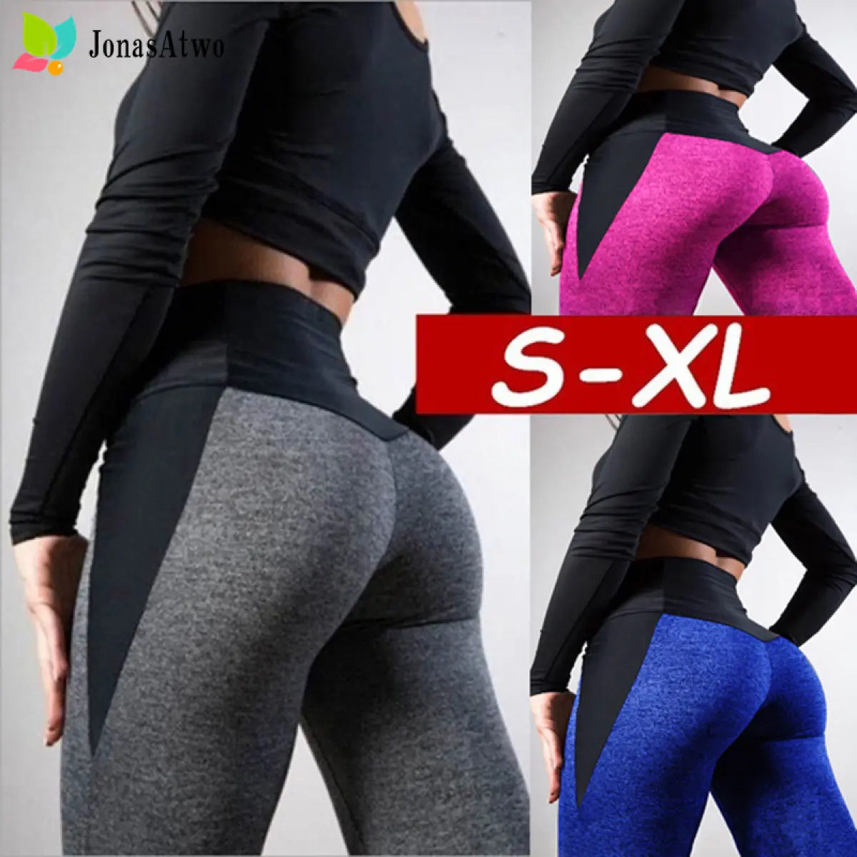 Jonasatwo Women High Waist Tights Anti Cellulite Legs Butt Lift Pants Leggings Slim For Sports Fitness Lazada