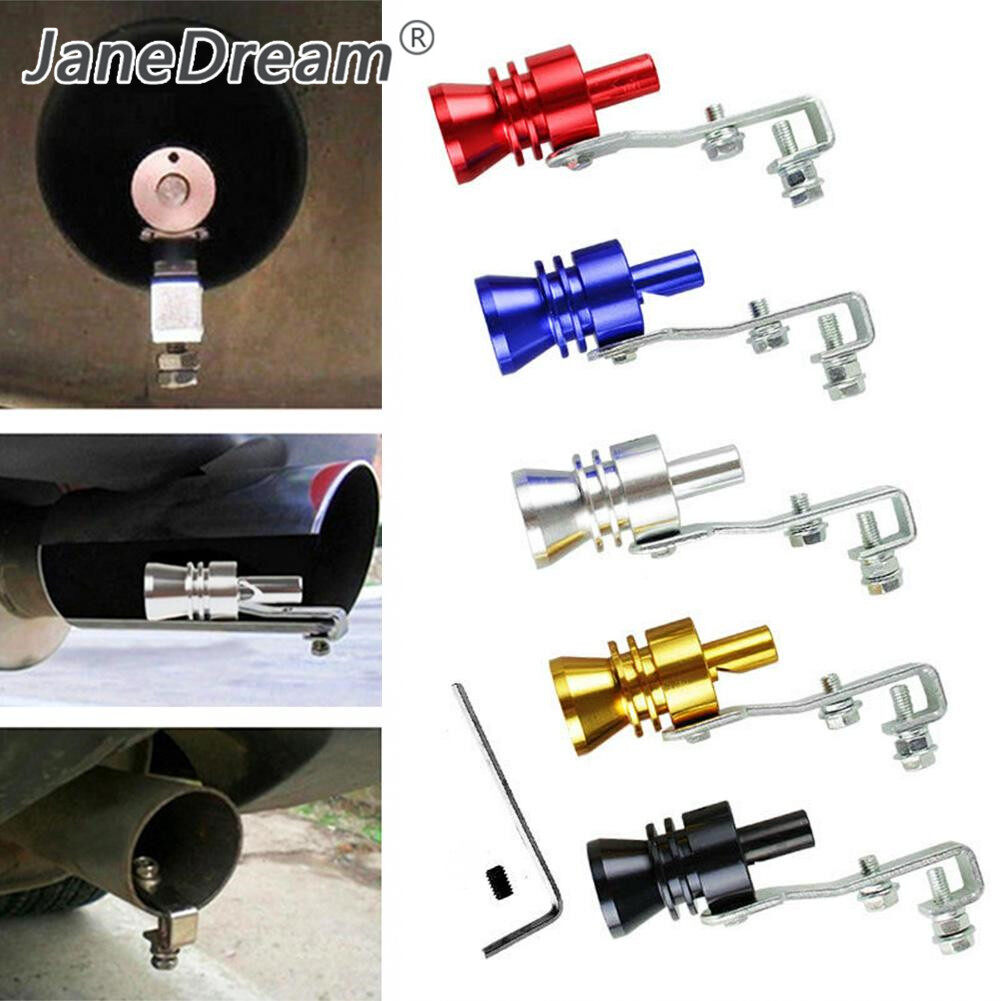 JaneDream Universal Turbo Sound Whistle Exhaust Pipe BOV Aluminum Car Motorcycle Accessories Size S
