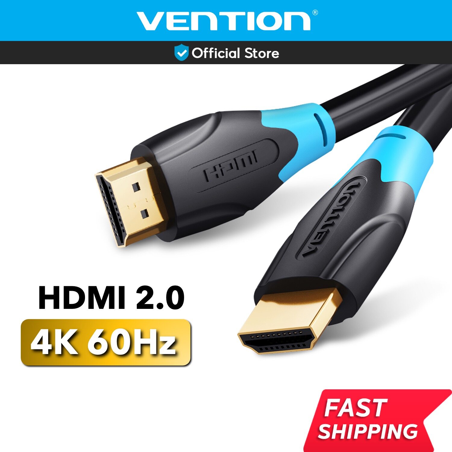 Vention HDMI Cable 4K 60Hz UHD HDMI 2.0 High Speed Premium Cable Male