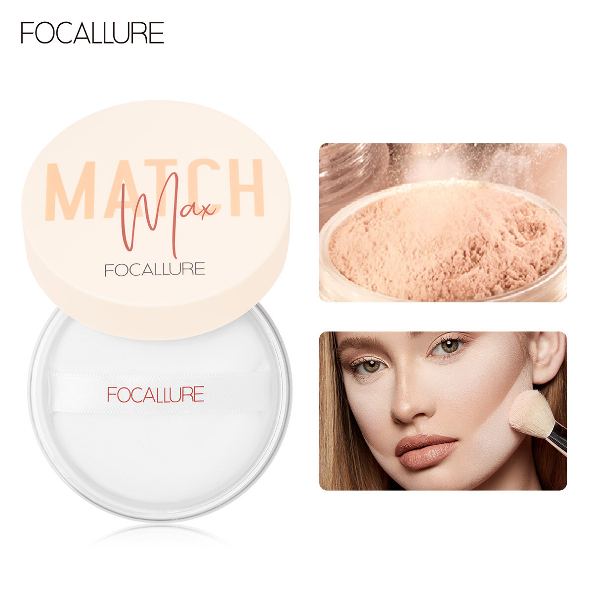 FOCALLURE Phấn Phủ Mờ Nhẹ Kiểm Soát Dầu Tối Đa