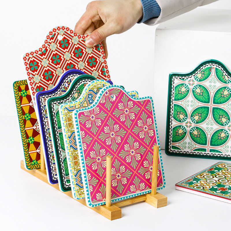 OMK Bohemian style ceramic table mat matte plate placemats & Coasters