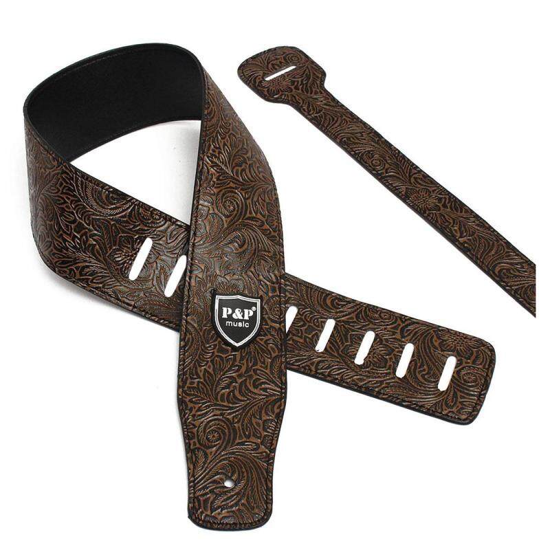 P&P PU Leather Strap for Electric Acoustic Guitar Embossed Adjustable Malaysia