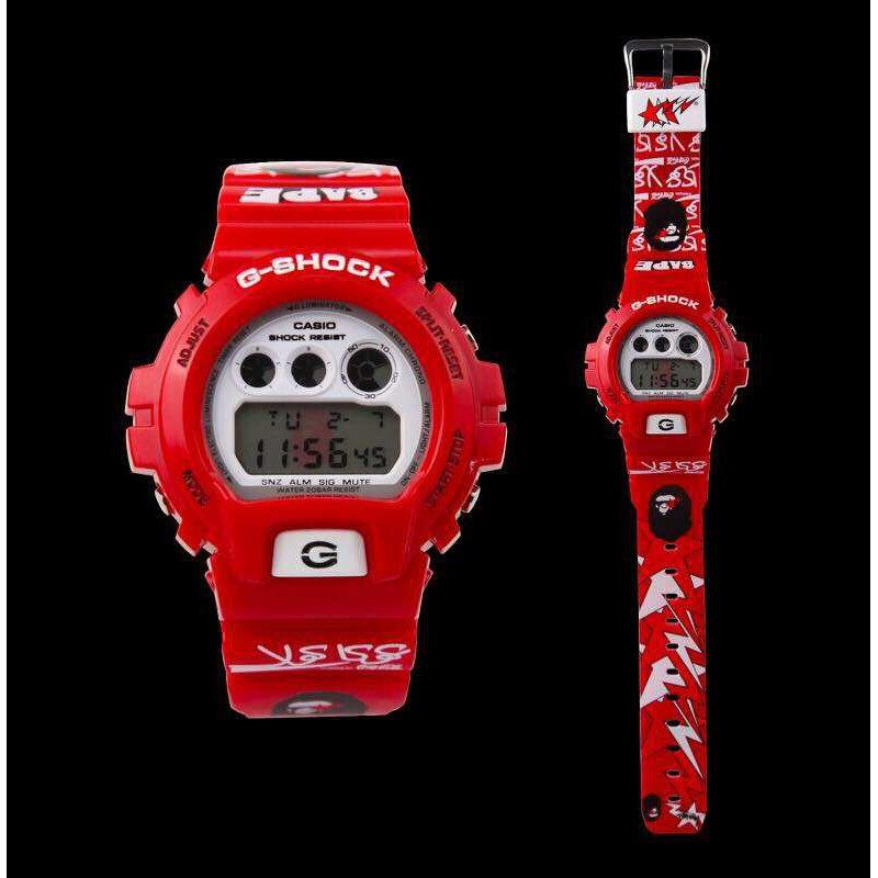 G shock bape discount red