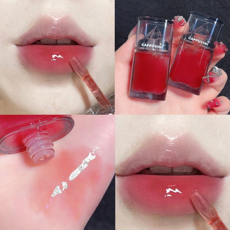 Cappuvini Iceberg Lip Gloss Lip Balm Transparent Long Lasting Waterproof Moisturizing Natural Lip Oil