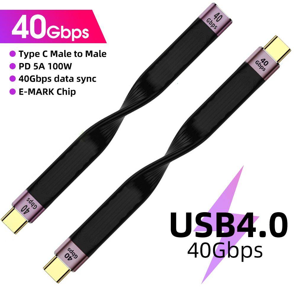 LONGB Điện Thoại Di Động Máy Tính Xách Tay PD100W Cáp Sạc Nhanh USB Linh Hoạt C Đến Type C 40Gbps Cáp Dữ Liệu USB 4.0 Gen3