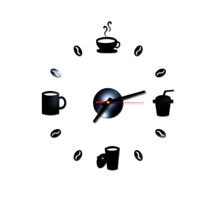 Kind 3d Diy Roman Numbers Acrylic Mirror Wall Sticker Clock Home
