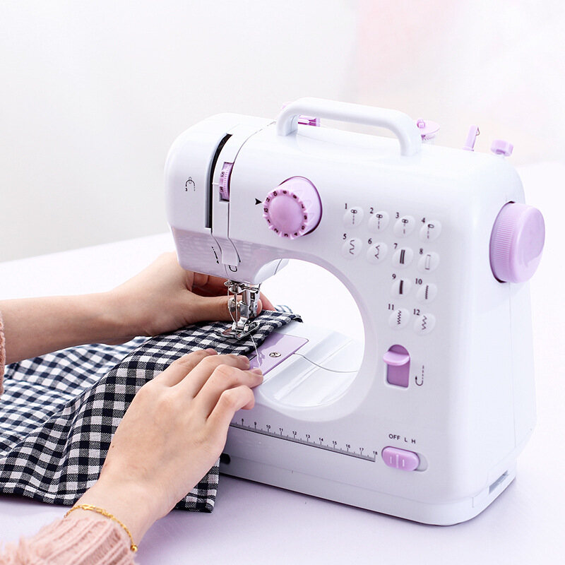 TAIDU Máy May Chạy Điện Máy Vắt Sổ Siêu Nhỏ Chức Năng Đảo Ngược Một Phím
