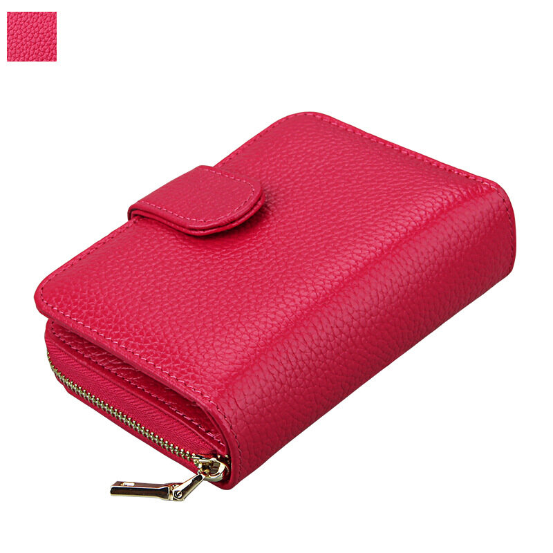 Royal Bagger Genuine Cow Leather Fashion RFID Short Wallets For Women Cowhide Multi-card Purse Unisex Card Holders Driver License Pouch Bags
