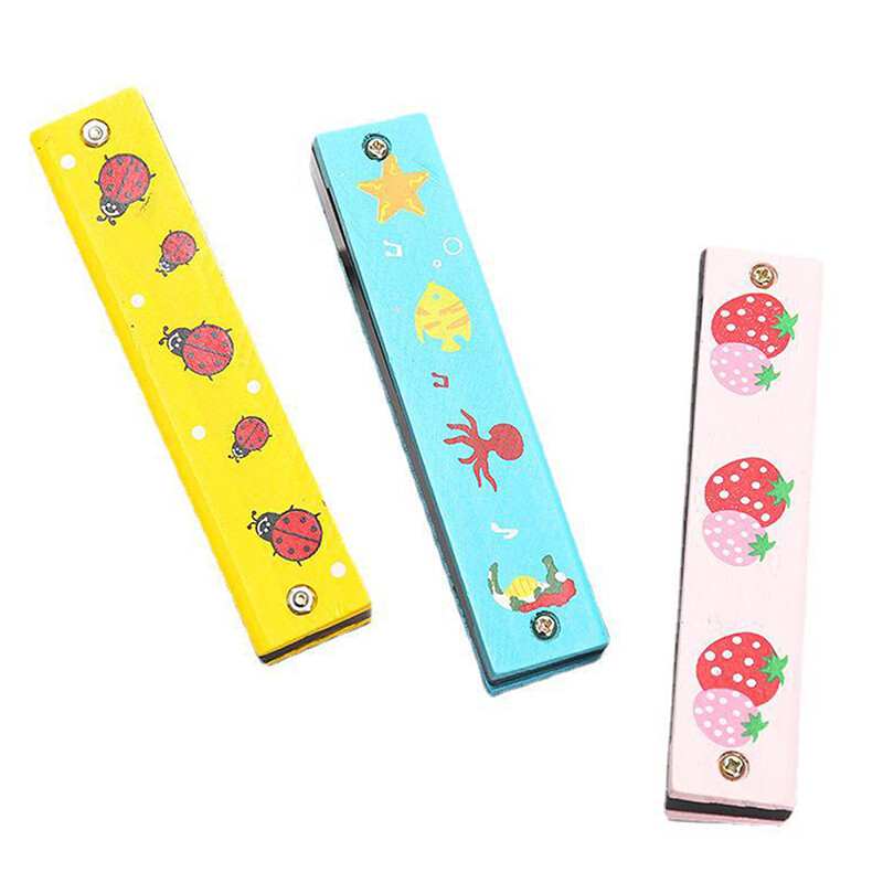 Nhạc Cụ Kèn Harmonica Miệng Gỗ 16 Lỗ Đồ Chơi Cho Trẻ Em