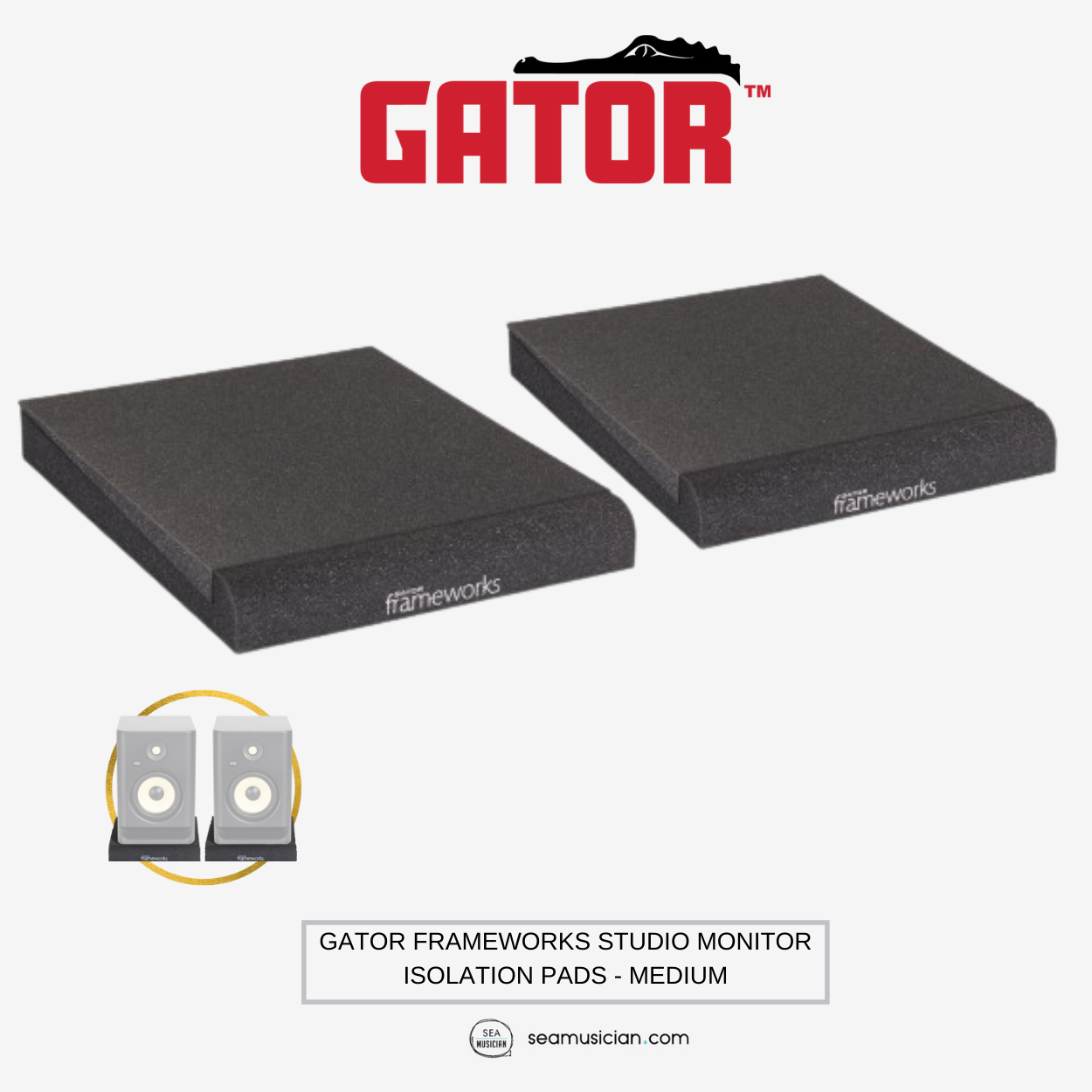 GATOR FRAMEWORKS STUDIO MONITOR ISOLATION PADS - MEDIUM (STUDIO-MONITOR  EQUIPMENT/ MONITORS ACCESORIES) | Lazada