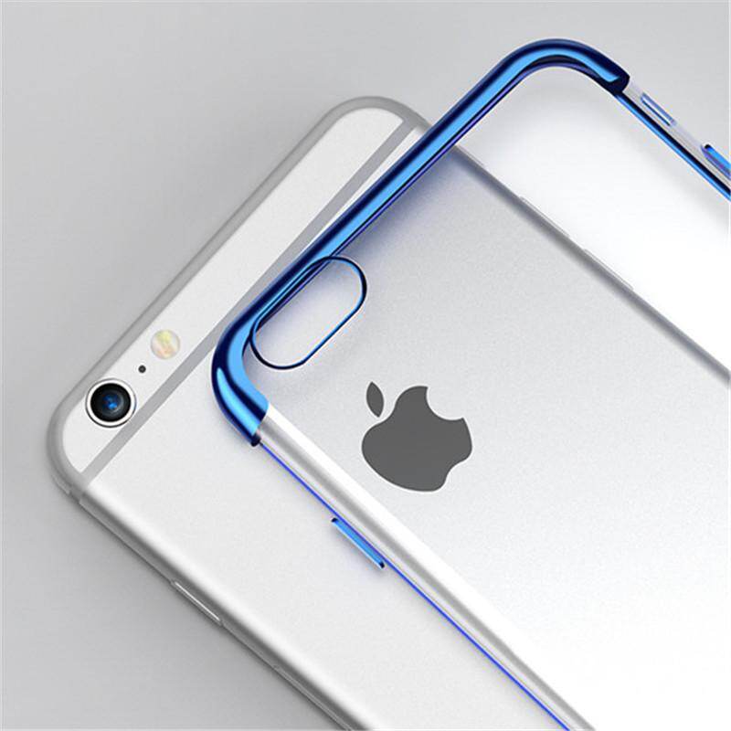 Zeallion For Apple iPhone 6 Plus/6s Plus 5.5  Plating Transparent Ultra Slim Soft TPU Clear Back Case Cover