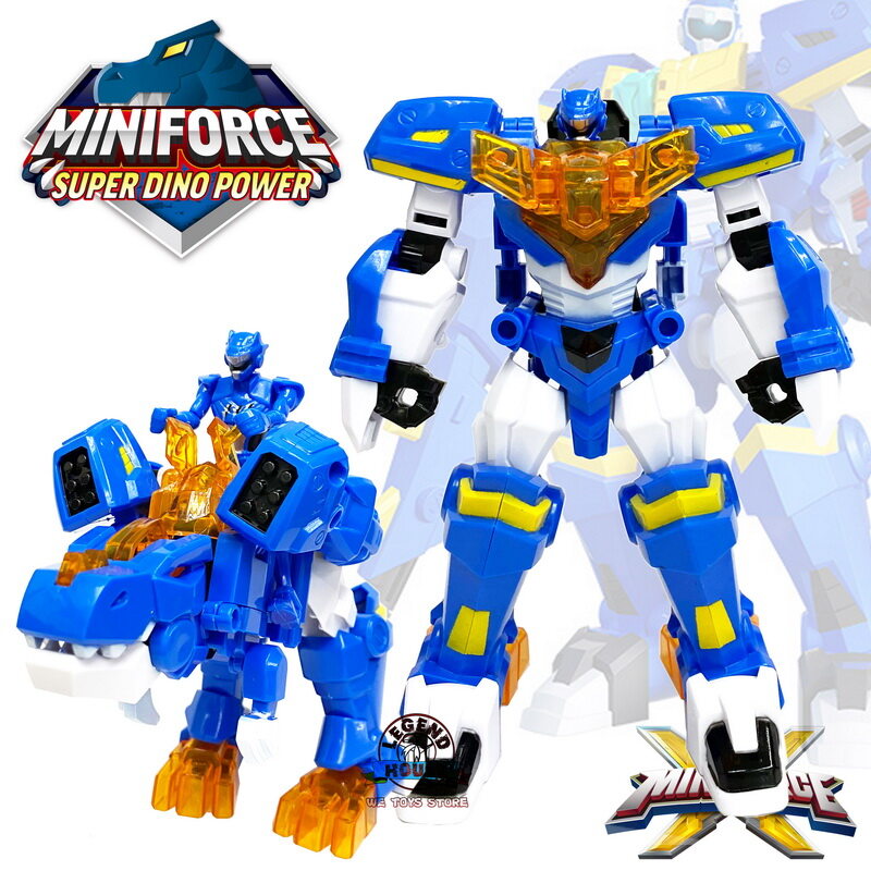 Miniforce Agent X Super Dino Power Blue Volt Robot Dinosaur Mini Force ...