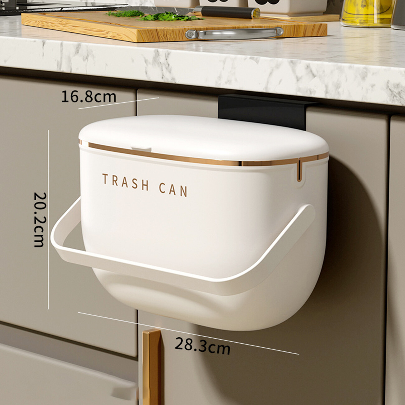 Homenhome Household toilet wall mounted large capacity garbage bin with lid