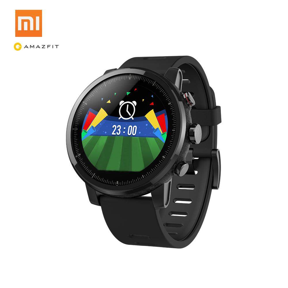 Xiaomi Huami Amazfit Stratos Jam Tangan Olahraga Pintar 2 GPS 512 MB 4 GB 5ATM Tahan Air 1.34 Inci 2.5D Corning Gorilla Layar Sentuh Firstbeat Renang jam Pintar untuk Android IOS