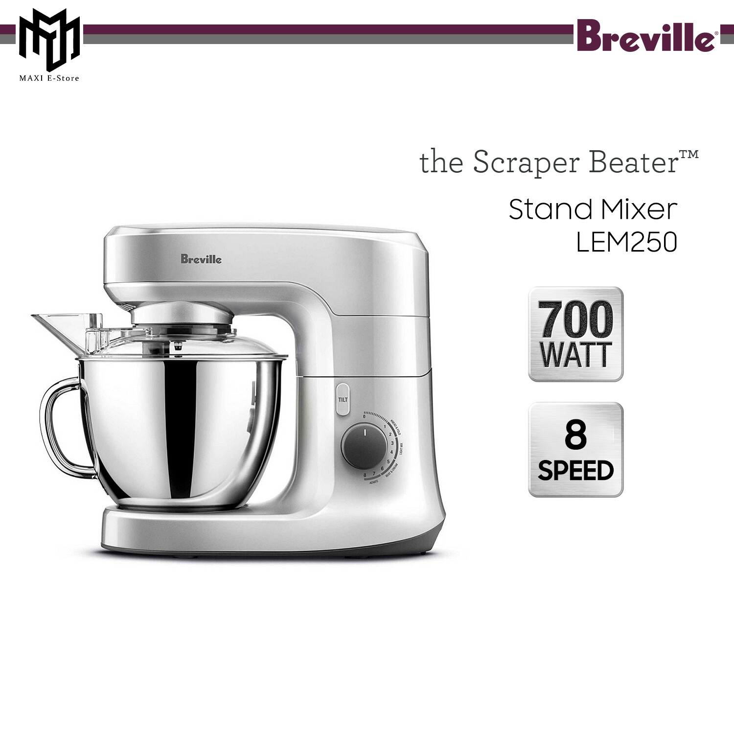 Scraper Beater Stand Mixer 8 