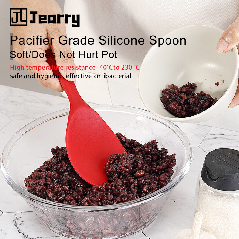 Jearry Muỗng cơm Silicone muỗng ăn Chất Lượng Cao gạo lức chảo thức ăn chịu nhiệt loại dụng cụ nhà bếp Silicone
