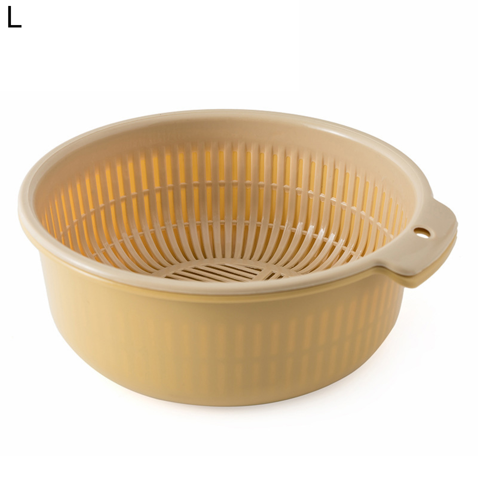Livecity Drain Basket Double Layers Multifunctional PP Kitchen Colander Strainer Household Supplies