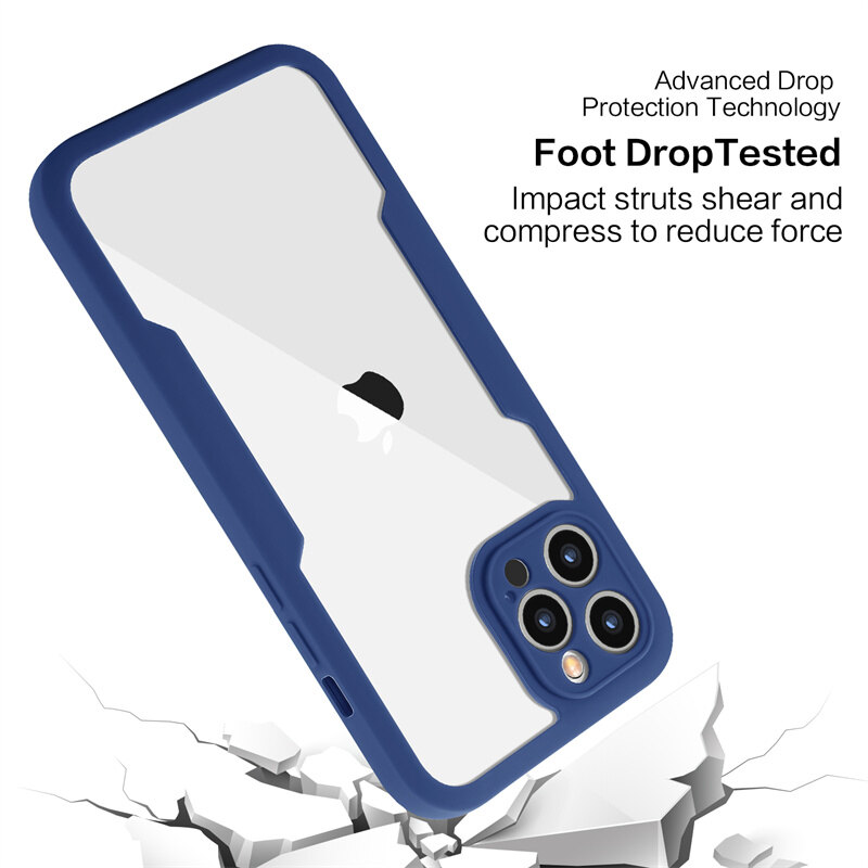 Casing For Redmi Note 11 / Redmi Note 11S / Redmi Note 11 Pro / Redmi Note 10 / Redmi Note 10S / Redmi Note 9 / Redmi Note 9S / Redmi Note 9 Pro / Redmi Note 9 Pro Max Luxury 360 Full Cover Clear Acrylic Hard Flip Phone Case