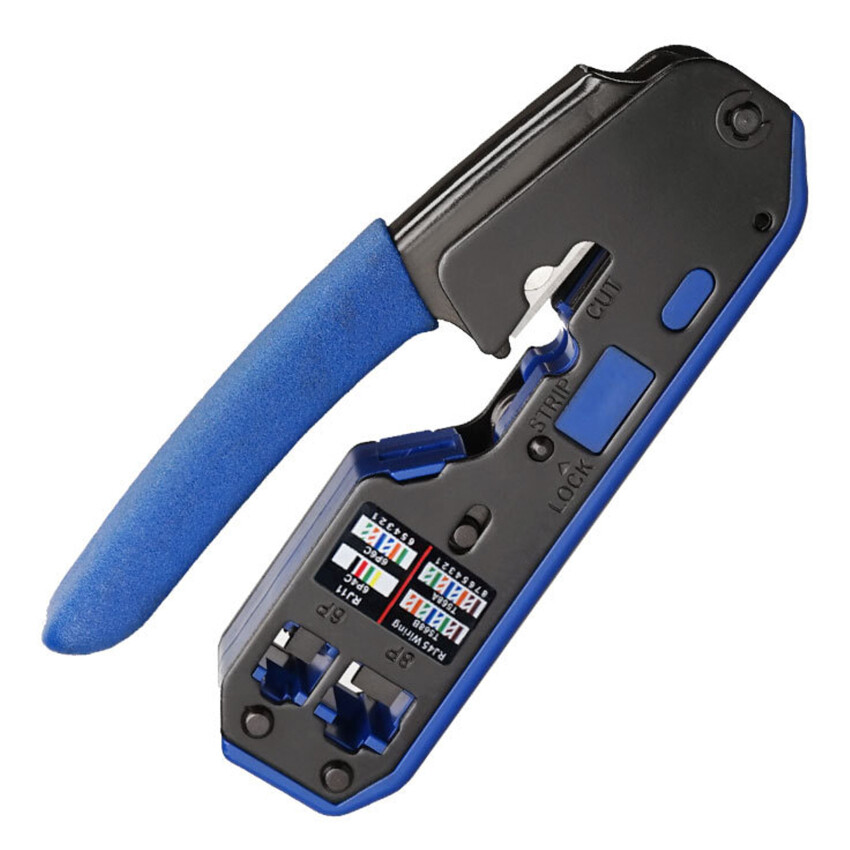 Multifunctional RJ45 Crystal Head 8P6P Network Tool Tape Stripping And Squeezing Crimping Cables Network Cable Pliers - Network Crimping Pliers