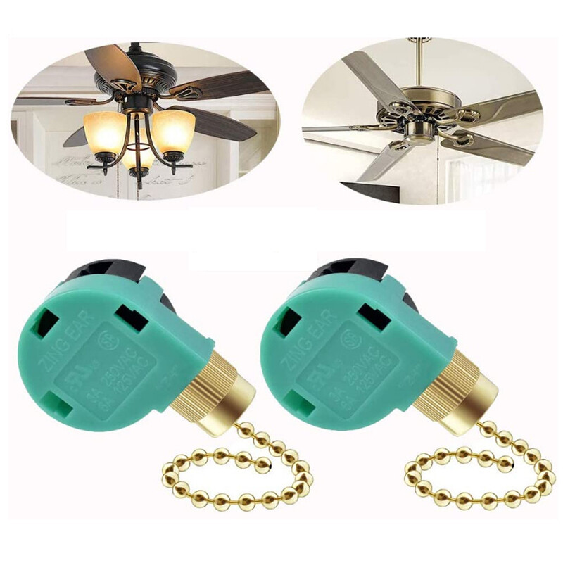 Eioce Ceiling Fan Switch 3 Speed 4 Wire ZE-268S6 Fan Pull Chain Speed Control Switch
