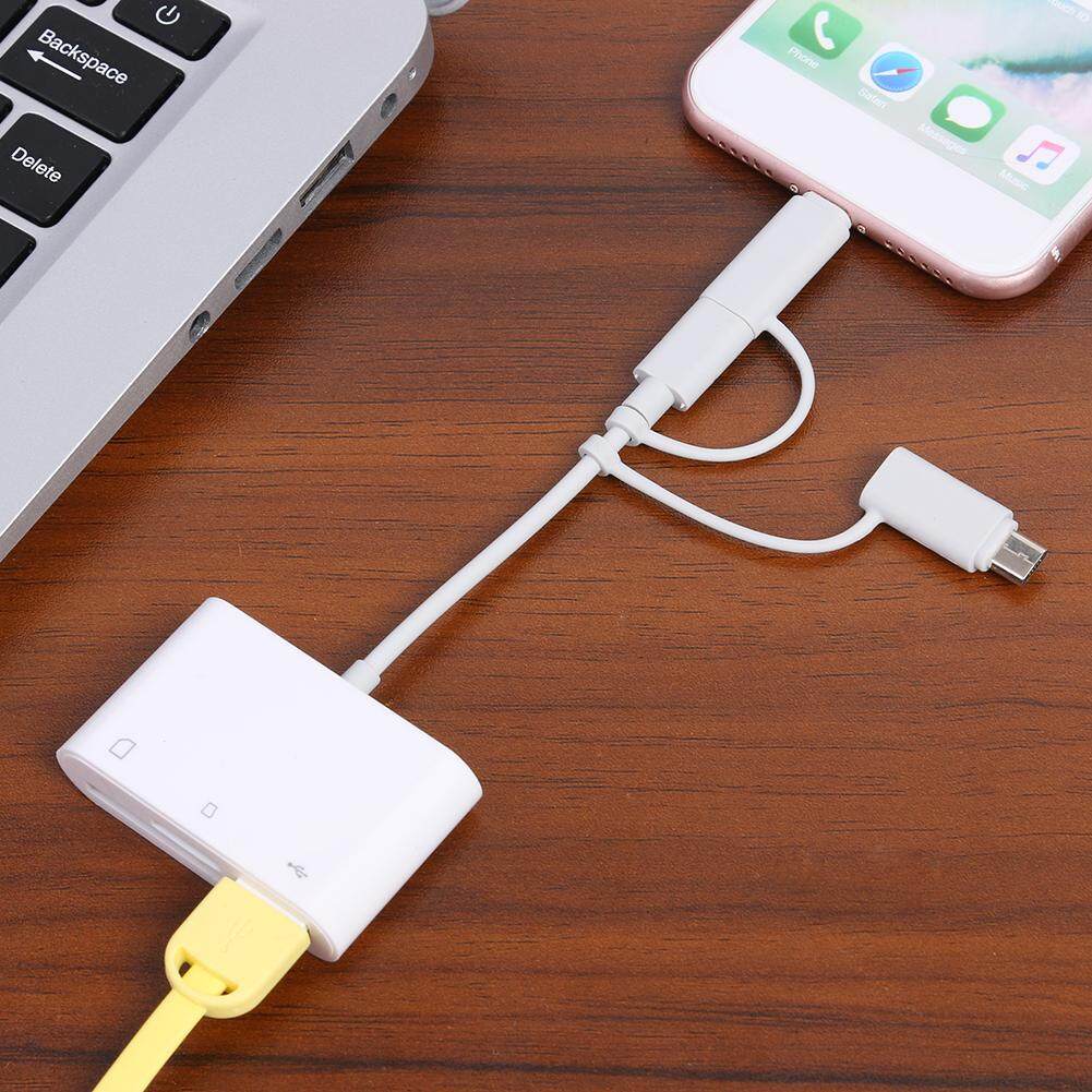 〔Jianier meiyi〕3 in 1 8 Pin to TF/Memory Card/USB2.0 Camera Connection Data Sync Cable