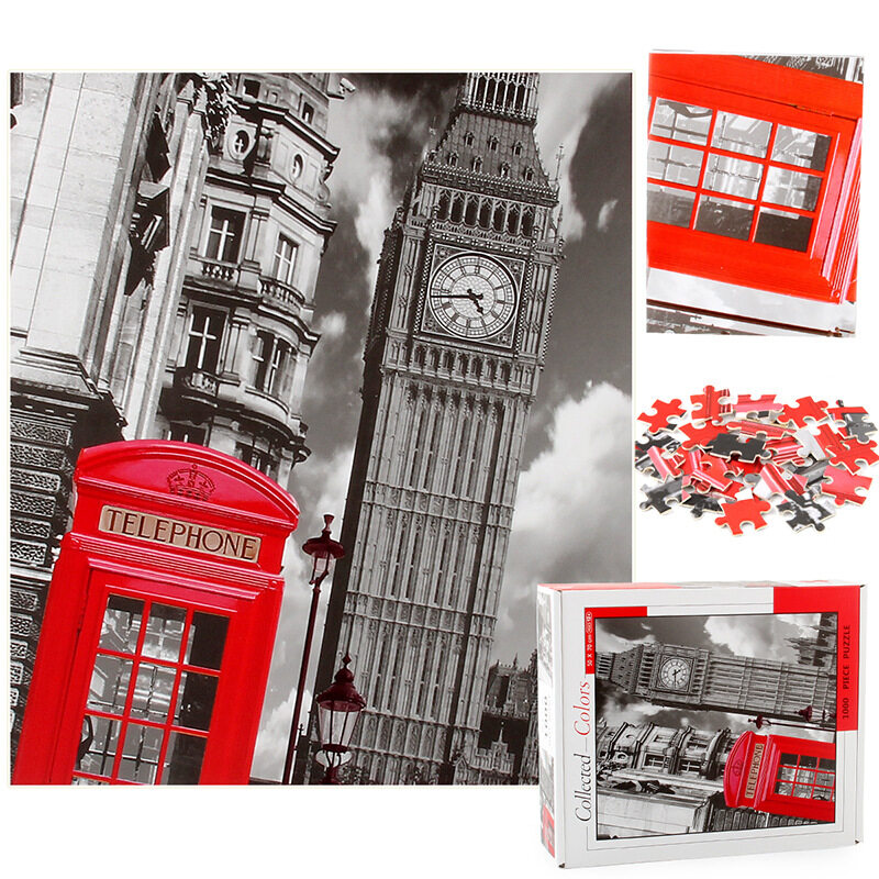 Educational Intellectual Decompressing Fun Game for Kids Adults 1000 PCS Jigsaw Puzzles for Adults Big Ben 