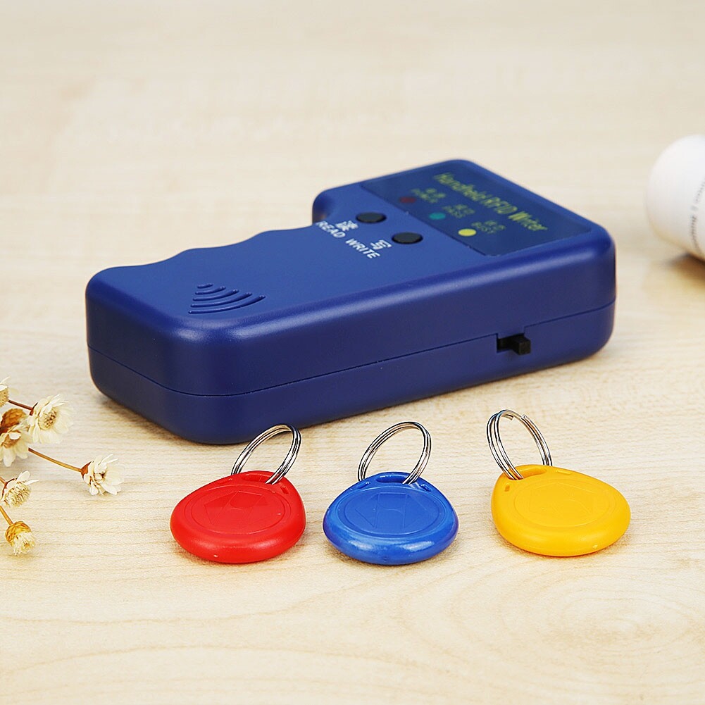 [Ready] Handheld 125KHz RFID Duplicator Copier Writer Programmer Reader EM4305 ID Cards