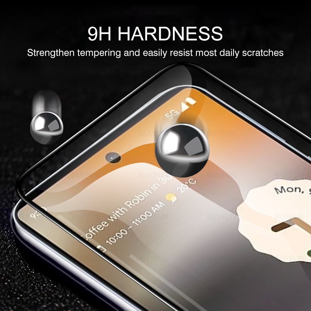 For Google Pixel 6a Pixel6a 6.1'' 6in1 HD Black edge tempered glass Screen Protector For Google Pixel 6 Pixel6 Camera Lens Film