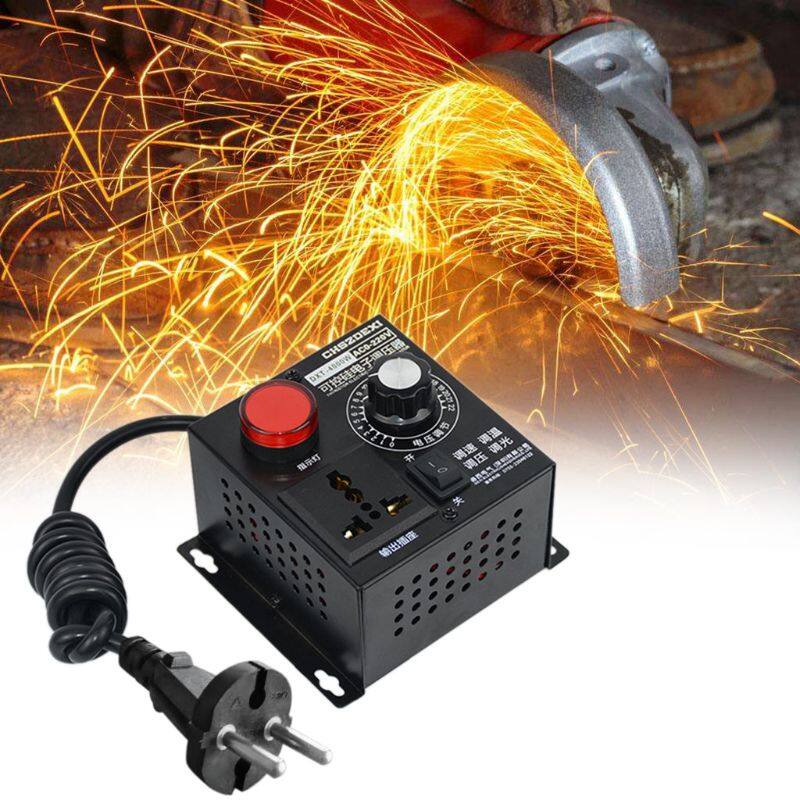 Bộ Điều Chỉnh Điện Áp SCR, Quạt Động Cơ Nhiệt Độ AC 220V 4000W, Tốc Độ Điều Khiển Mờ Có Thể Điều Chỉnh