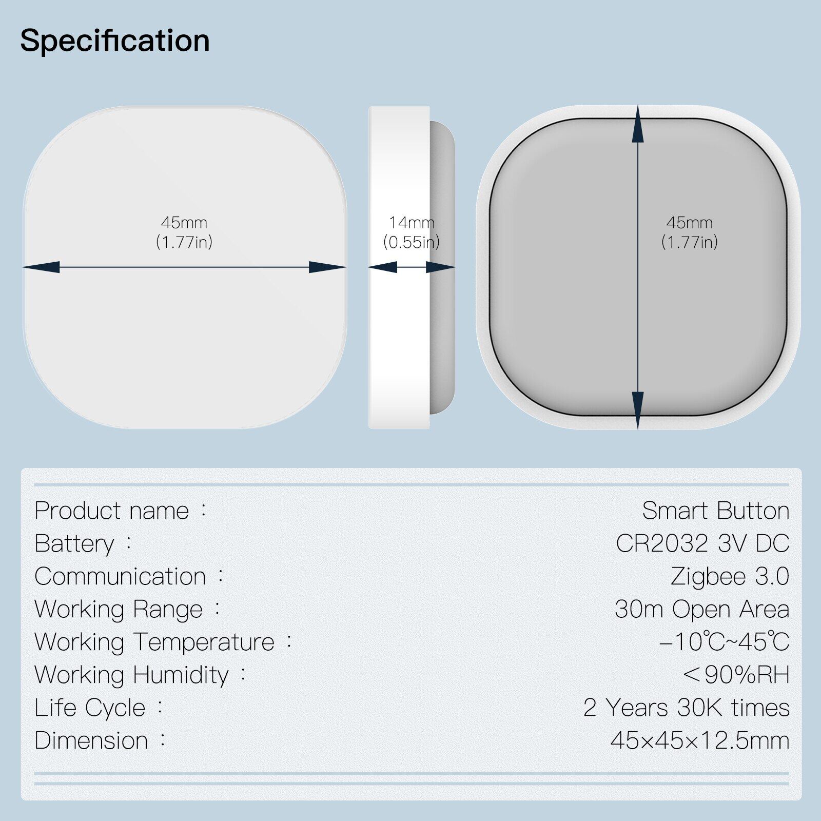 【COD】Tuya ZigBee Smart Key Switch Wireless Remote Control Key Controller Multi-scene Linkage Smart Switch Battery Powered Automation