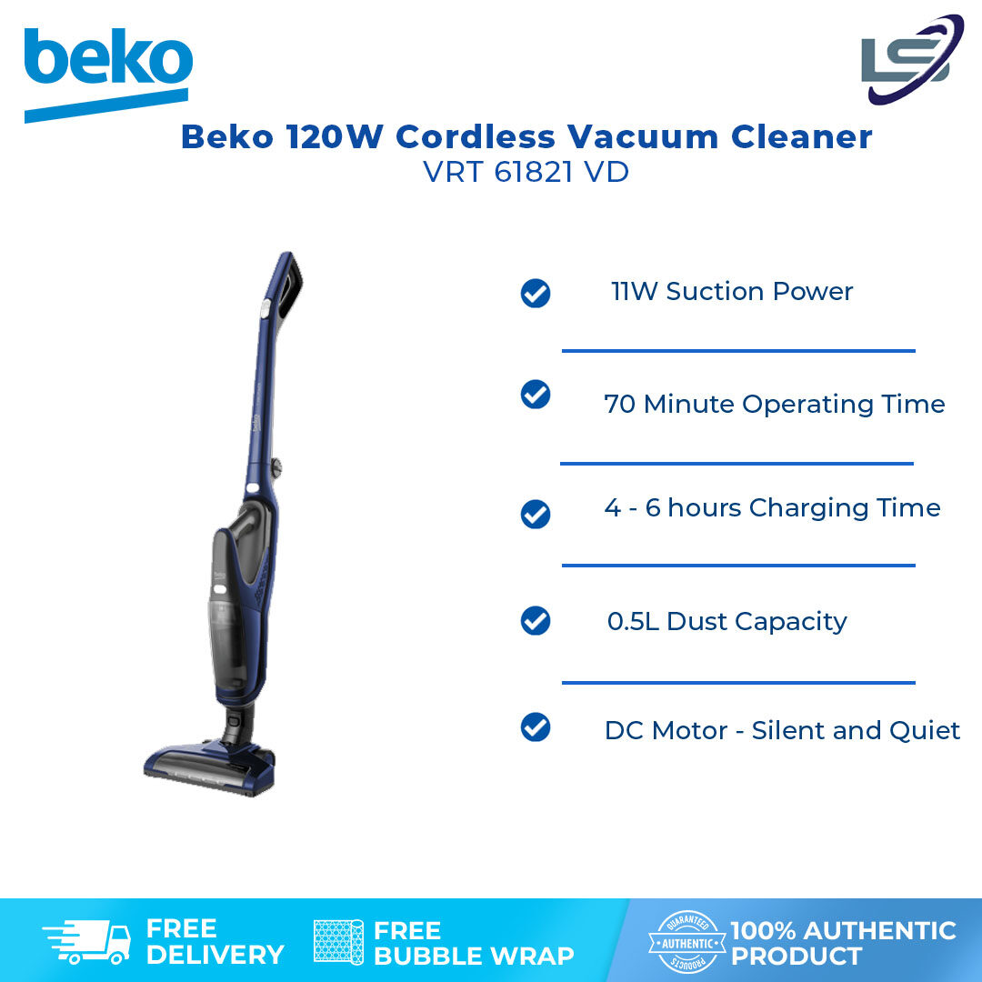 Beko 120W Cordless Vacuum Cleaner VRT 61821 VD 70min Running Time