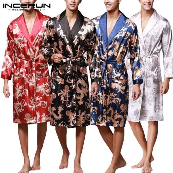 male silk kimono robe