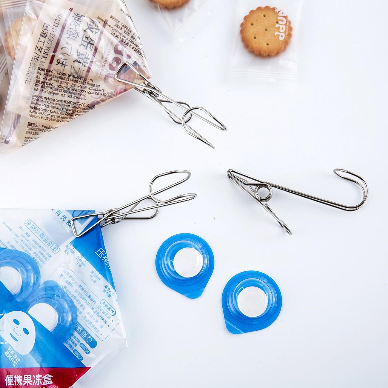 Homenhome 5pcs Clothes Pegs Stainless Steel Windproof Clothespin Household Clothes Drying Clips