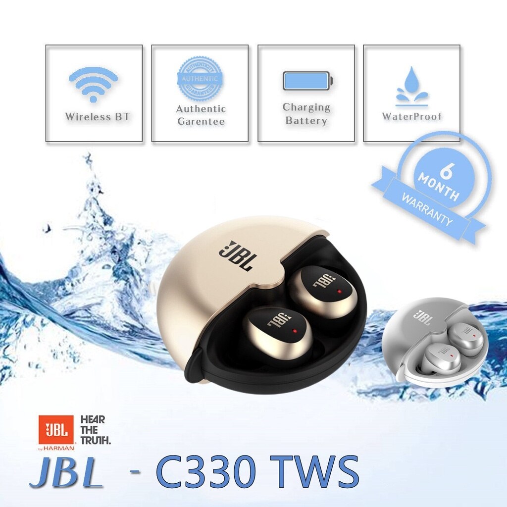 Undine earphone Original JBL C330TWS Bluetooth Earphones Wireless