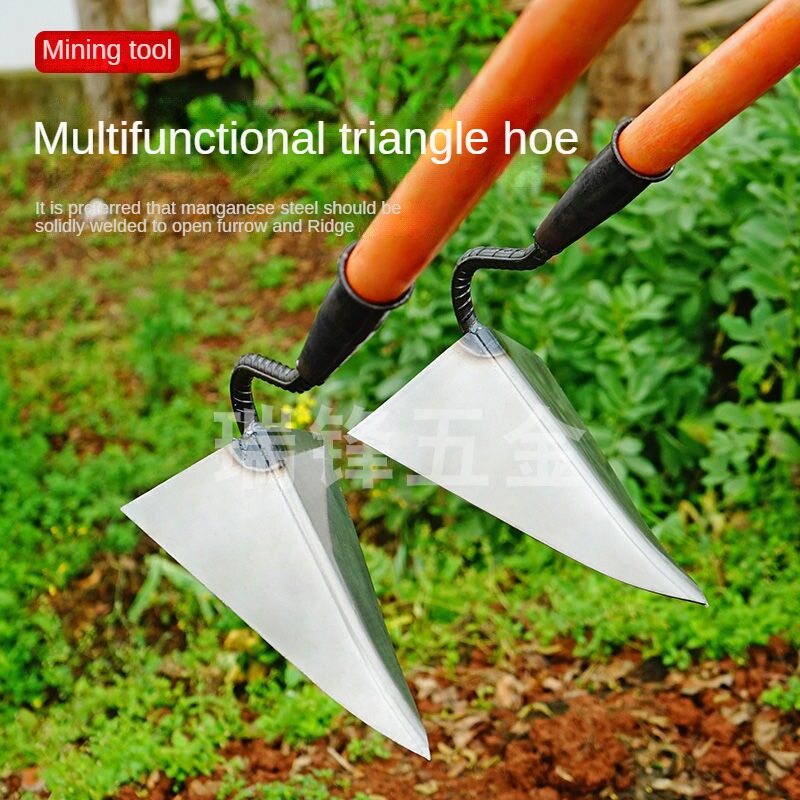 Cuốc Đào Hình Tam Giác Thép Mangan Cuốc Đất Đất Rời Đất Hoang Dụng Cụ Đào Sắc Đa Năng Cuốc Thép Hình Tam Giác Nông Nghiệp Gia Dụng