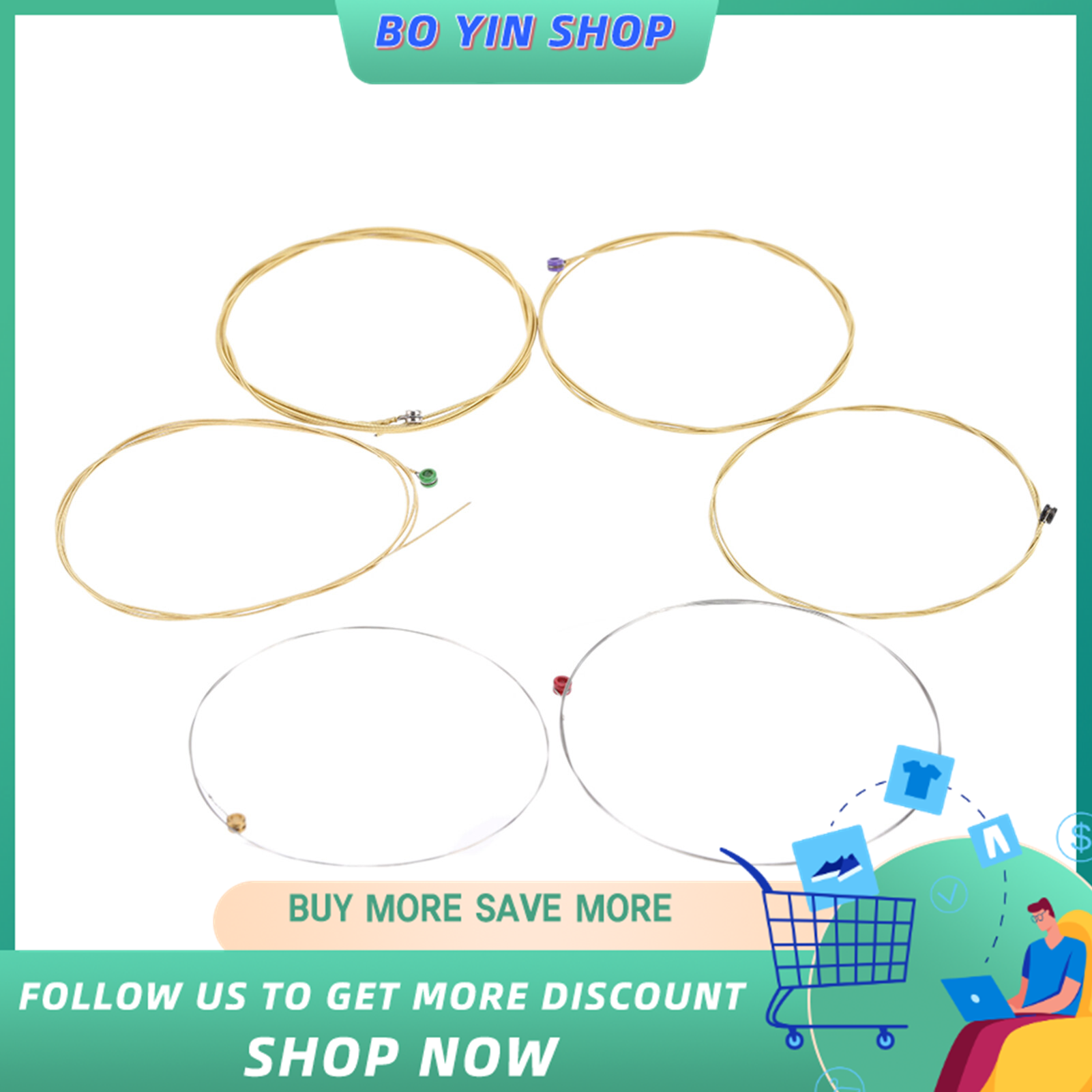 Orphee TX620 6pcs  Acoustic Folk Guitar String Set (.010-.047)  Phosphor Bronze Extra Light Tension