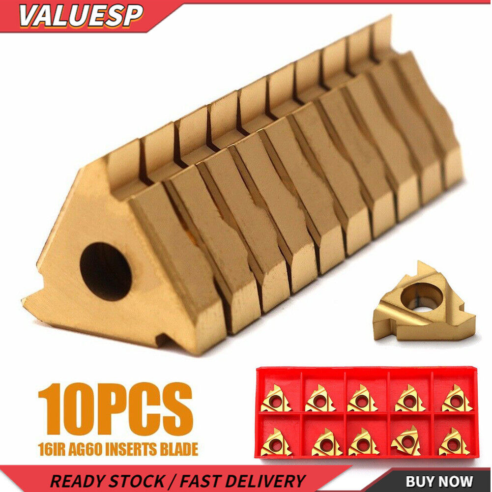 Cái/bộ 10 Cái Lưỡi Dao Phay CNC 16IR AG60 Dụng Cụ Tiện Cắt Ren Cacbua