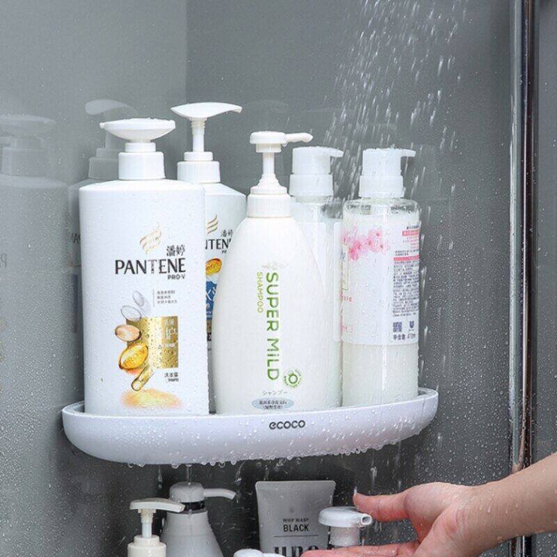 Kệ Sắp Xếp Góc Phòng Tắm ECOCO Giá Đựng Mỹ Phẩm Dầu Gội Đầu, Đồ Gia Dụng Nhà Bếp Gắn Tường, Phụ Kiện Phòng Tắm