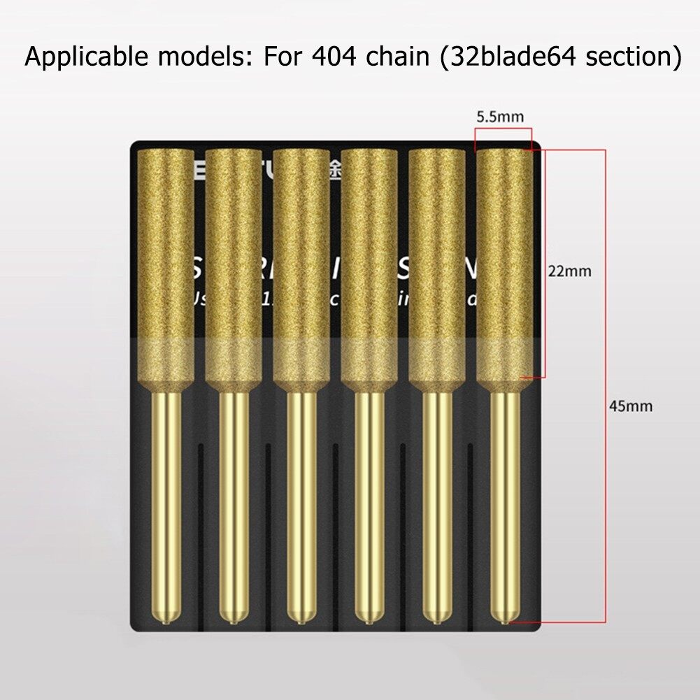 6PC/Set Chainsaw Sharpener Grinding File Chain Saw Sharpening Tool 4/4.8/5.5mm